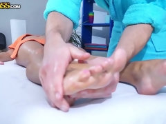 Blondine, Hd, Massage, Schlucken, Tätowierung