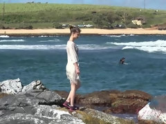 Amateur, Playa, Mamada, Masturbacion con pies, Pajear, Pov, Coño, Flaco