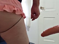アナル, 女装男装, ディルド, ハードコア, ラティーナ, オナニー, 一人, おもちゃ