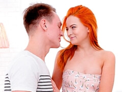 Beautiful redhead teen Ketti nicely fucked by a big penis