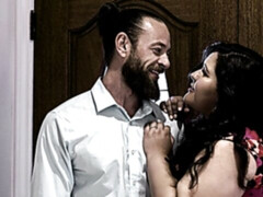 Bruinharig, Hondjeshouding, Flexibiel, Harig, Natuurlijke tieten, Kort haar, Tiener, Tieten likken