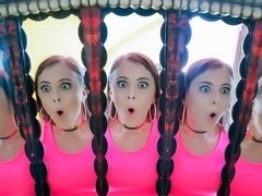 デカ尻, ブロンド, フェラチオ, バック, 毛深い, オマンコ, ティーン, オッパイの