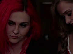 Chica, Británico, Cfnm, Grupo, Pajear, Tacones, Masturbación, Pelirrojo