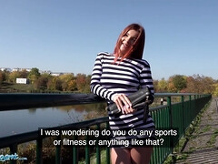 フェラチオ, チン, Hd, アウトドア, ハメ撮り, 現実, 赤毛, ロシア人