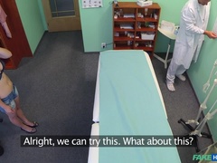 Leie, Arzt, Lecken, Krankenschwester, Büro, Muschi, Uniform, Spanner