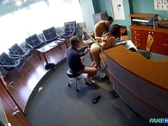 Amateur, Mamada, Médico, Ffm, Pajear, Lamidas, Oficina, Uniforme