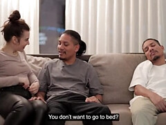 Pijpbeurt, Vriendje, Man die toekijkt, Vies, Vies praten, Interraciaal, Spaans, Vrouw