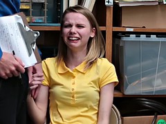 Tussi, Blondine, Geschnappt, Hardcore, Polizei, Pornostars, Pov, Realität