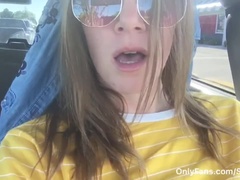 British Chick Has A Sneaky Starbucks Parking Lot Orgasm from my OnlyFans!