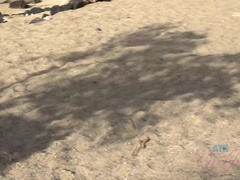 素人, ビキニ, 彼女, アウトドア, オマンコ, 剃毛, 喫煙, オッパイの