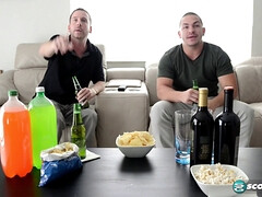 アナル, ぽっちゃり, デカ尻, デカパイ, ブロンド, イく瞬間, 自然山雀, 三人