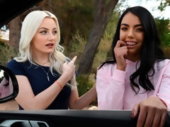 Playful teen Rachel Rivers fucks with a huge black dick