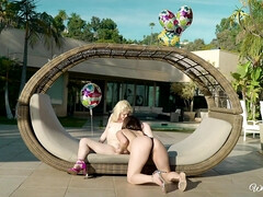 69 negenenzestig, Kont, Blond, Latijnse vrouw, Lesbisch, Doordringend, Kut duiken, Billekoek