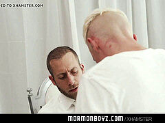 MormonBoyz-Horny lad missionary milked off by priest father