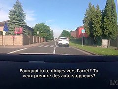 Sofia Lee gets caught stealing & punished by a security officer in a parc by 4K