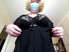 MILF fuck with strap-on girlfriend MILF with big boobs and big ass.POV