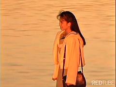 Asiatisch, Grosser schwanz, Blasen, Paar, Handjob, Japanische massage, Lecken