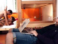 Spanking in the hostel for baby Daphne Klyde