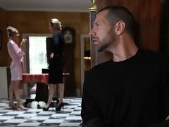 ブロンド, フェラチオ, バック, 手コキする, キス, 剃毛, ガリガリ, オッパイの