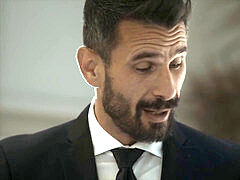 Pijpbeurt, Vriendje, Bruinharig, Sperma in gezicht, Verassing