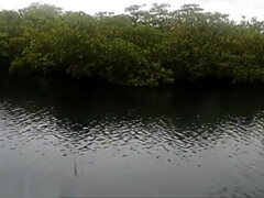 Driving my boat in Bocas Del Toro then Deepthroat Throatpie