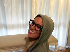 Amateur, Cul, Blonde, Sucer une bite, Tir de sperme, Lunettes, Fille latino, Masturbation