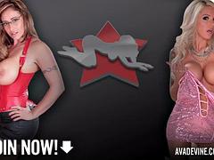 デカパイ, フェラチオ, グループ, ハードコア, 異人種間, 三人, オッパイの