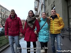 Blasen, Flotter vierer, Gruppe, Hardcore, Hd, Natürlichen titten, Party, Jungendliche (18+)