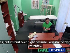 Hot nurse gives fakehospital roleplay & teaches blonde with natural tits how to take it up the ass