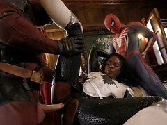 Amateur, Garganta profunda, Ébano, Interracial, Hombre hombre mujer, Trio