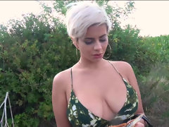 素人, お尻, ブロンド, カップル, チン, ドレス, お金, 締まりの良い