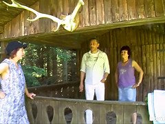 素人, フェラチオ, お婆さん, 自然山雀, オマンコ, タトゥー, 三人, 締まりの良い