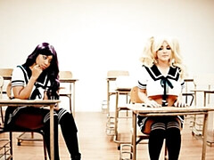 Grote kont, Grote mammen, Zoenen, Ondergoed, Masturbatie, Kut duiken, Geschoren, Strippen