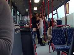 Grote kont, Grote mammen, Blond, Bruinharig, Autobus, Hd, Reusachtig, Tiener