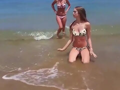 Amazing hot amateurs orgasm girls public beach