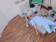 Brazzers: Sexy nurse Angel Wicky gets a glory hole assfucked