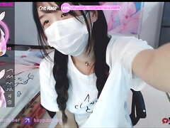 Asiatique, Chinoise, Poilue, Masturbation, Chatte, Chaussettes, Gicler, Jouets