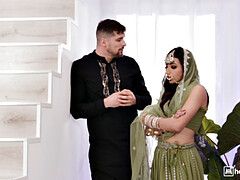 ベッドルーム, キス, なめる, ピアス, オマンコ, ストッキング, タトゥー, 結婚式