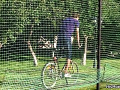 Guy finds out old mom toying his teen gf