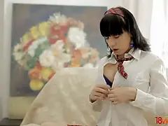 18, アナル, フェラチオ, 女, Hd, オージー, パーティ, ティーン
