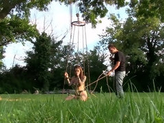 お尻, イギリス人, 足, 裸, 自然山雀, アウトドア, 禁句, タトゥー