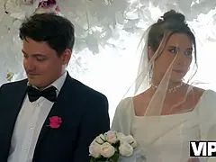 Vip4k. hot bride is having a aggressive porn with a tormentor of ceremonies, guests are shocked