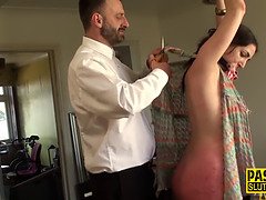 Amarrada, Dominación, Fetiche, Atragantadas, Castigada, Gritar, Esclavo, Tatuaje