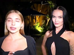 デカチン, ブロンド, フェラチオ, 汚れた　, ハメ撮り, 娼婦, ストリッピング, 三人