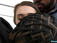 茶髪の, イマラチオ, チン, バック, 黒人, ハードコア, ヒール, オッパイの