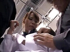 Asiatique, Chinoise, Japonaise, De plein air, Public, Élève, Voyeur