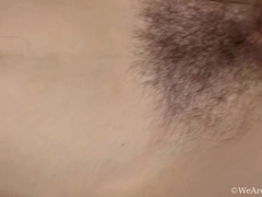 Cul, Blonde, Poilue, Masturbation, Jarretelles, Tatouage, Sous la jupe