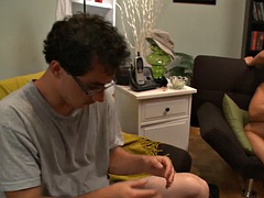 Tussi, Blasen, Gehörnter ehemann, Spermaladung, Aufs gesicht abspritzen, Hardcore, Titten, Ehefrau