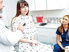 Grote kont, Grote lul, Arts, Hondjeshouding, 1 man 2 vrouwen, Harig, Natuurlijke tieten, Kut duiken