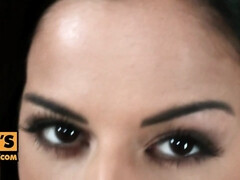 Tussi, Grosser schwanz, Schwarz, Blasen, Vollbusig, Handjob, Hardcore, Pov